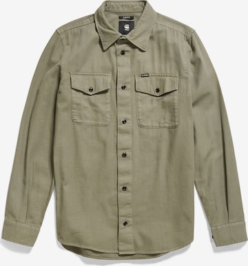 G-Star RAW Slim fit Button Up Shirt in Green: front