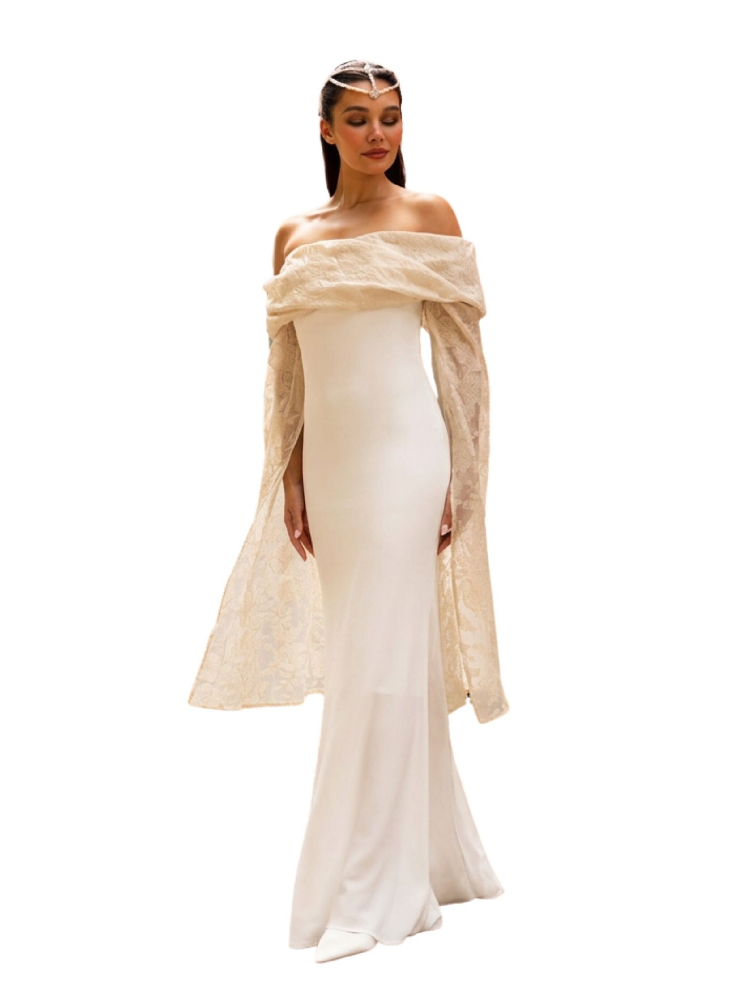 Abito da cocktail 'Habarana' di Nisia PartyWear in bianco