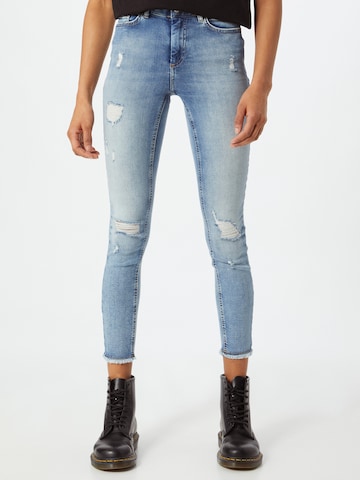 Skinny Jean 'Blush' ONLY en bleu : devant