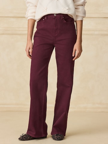 Next Wide leg Jeans in Red: front