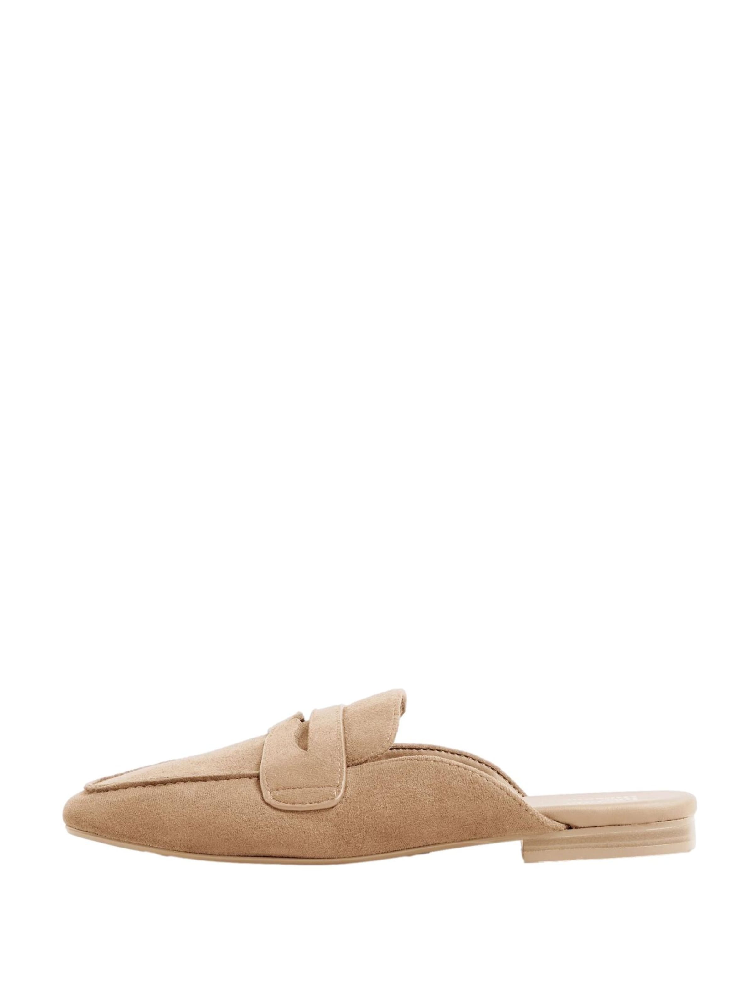 Papuci de casă de la Friends Like These pe bej: față