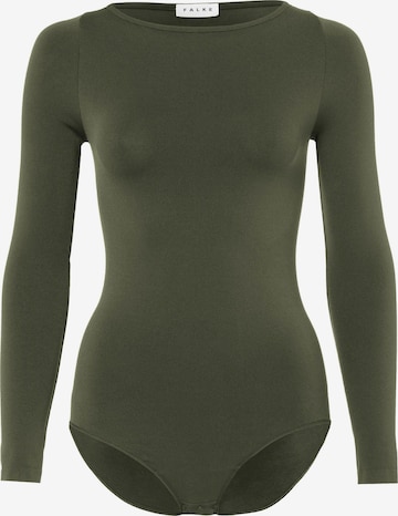 FALKE Body 'Fine Cotton' in Grün: Vorderseite
