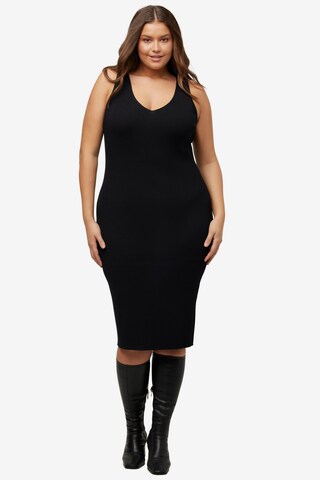 Ulla Popken Knitted dress in Black: front