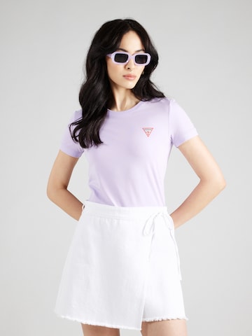 T-shirt GUESS en violet : devant