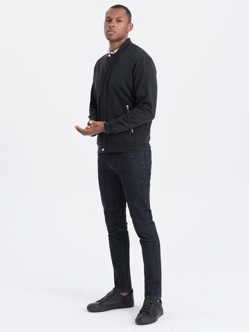 Ombre Sweat jacket 'OM-SSZP-0148' in Black
