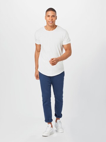 s.Oliver Slimfit Chino kalhoty – modrá