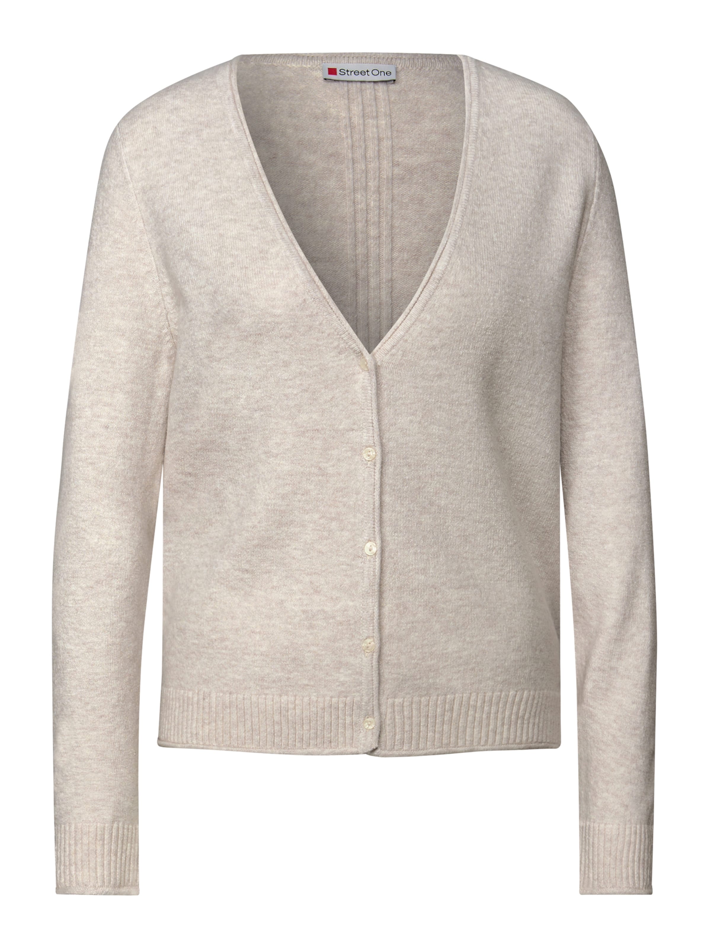 STREET ONE Knit Cardigan in Beige: front