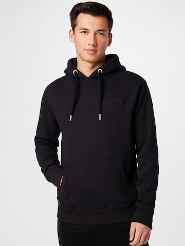 Sweat-shirt Superdry en noir : devant