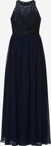 Robe de soirée Laona en bleu : devant