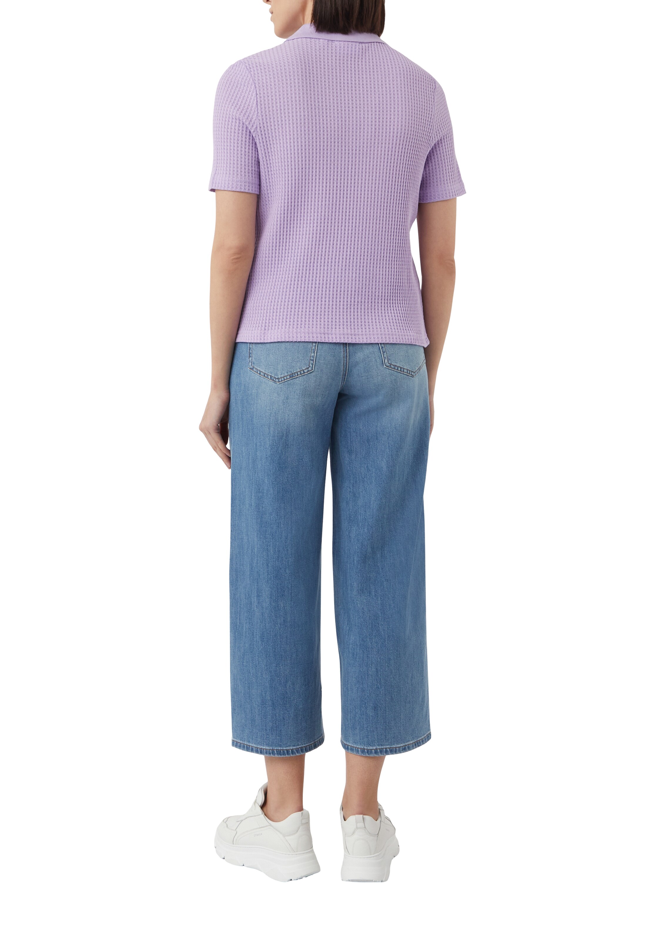 comma casual identity Poloshirt in Lila: Rückseite