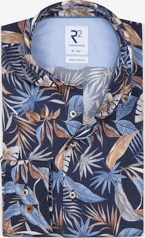 Coupe regular Chemise R2 Amsterdam en bleu : devant