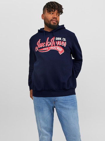 Sweat-shirt Jack & Jones Plus en bleu : devant