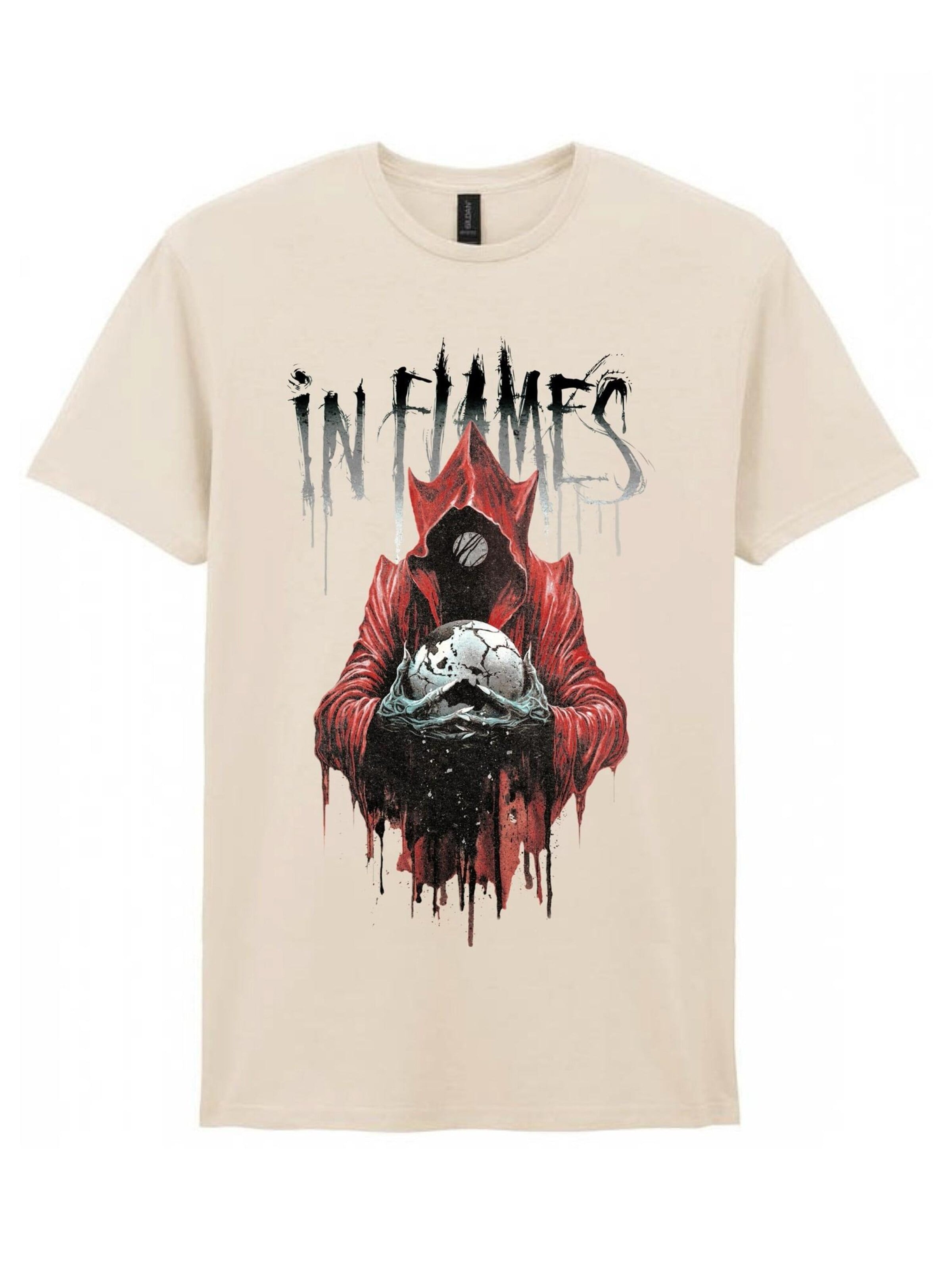 Rockshirts Shirt 'In Flames Jester Drip' in White: front