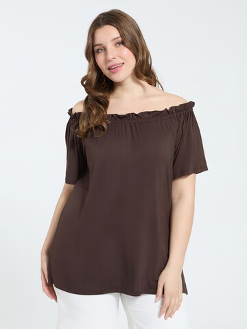 Fiorella Rubino - Camiseta en marrón