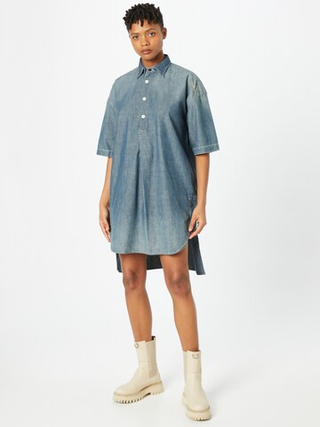 Robe-chemise G-Star RAW en bleu : devant