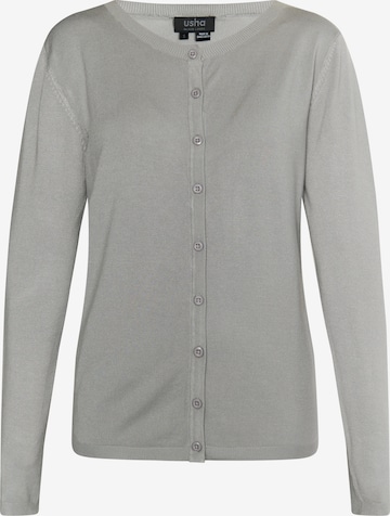 usha BLACK LABEL Knit Cardigan 'Nowles' in Grey: front