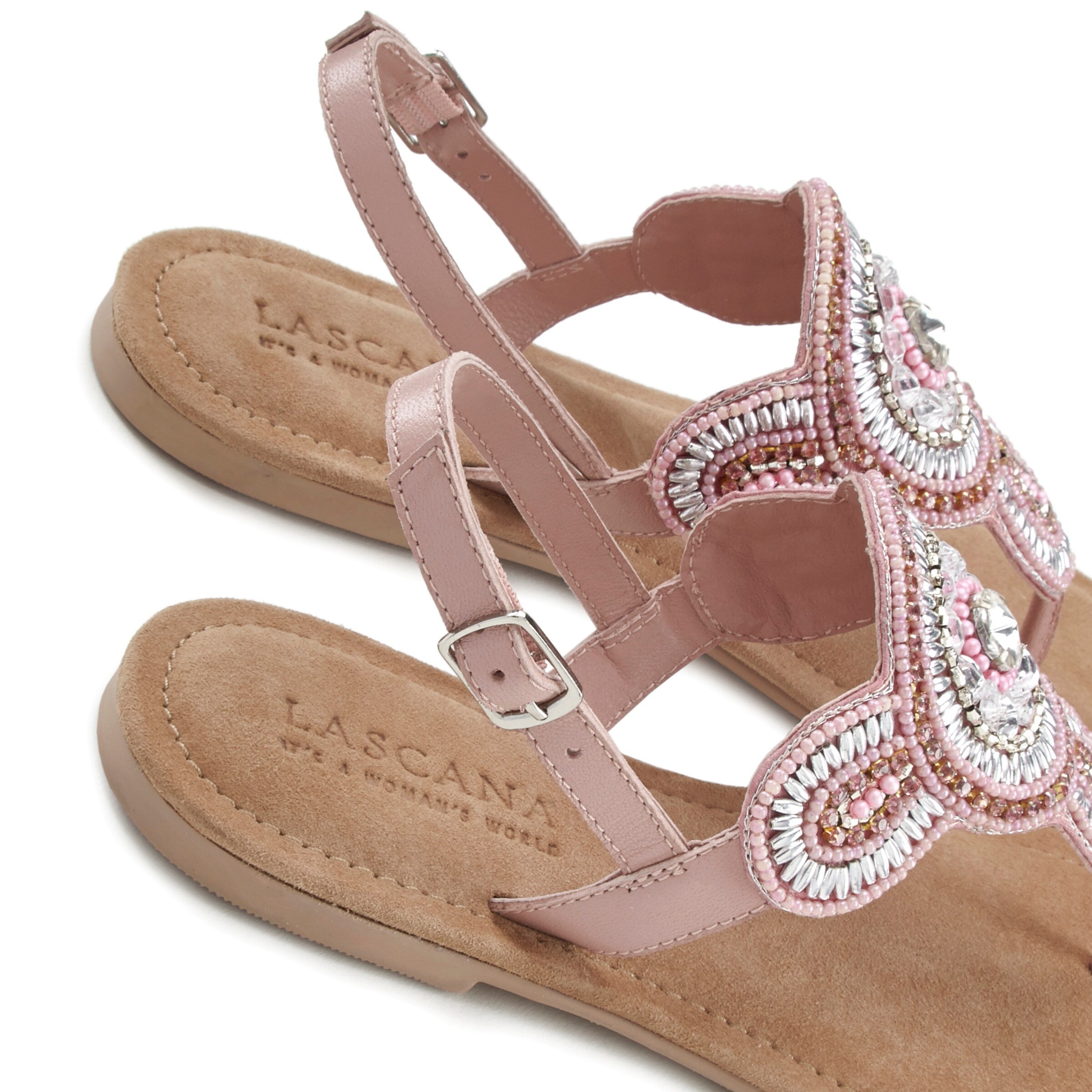 LASCANA T-bar sandals in Pink