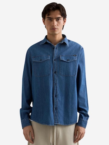 REPLAY Regular fit Button Up Shirt in Blue: front