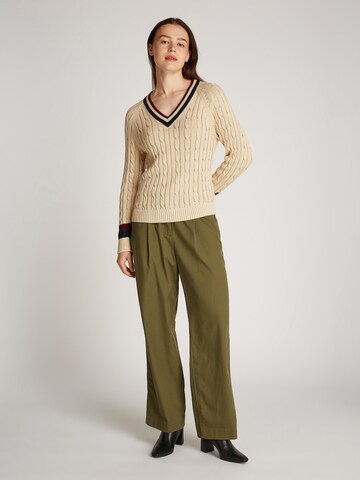 TOMMY HILFIGER Pullover 'VARSITY' in Beige