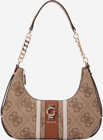 GUESSTorba za na rame 'ERENIA TOP ZIP SHOULDER BAG' - smeđa boja: prednji dio