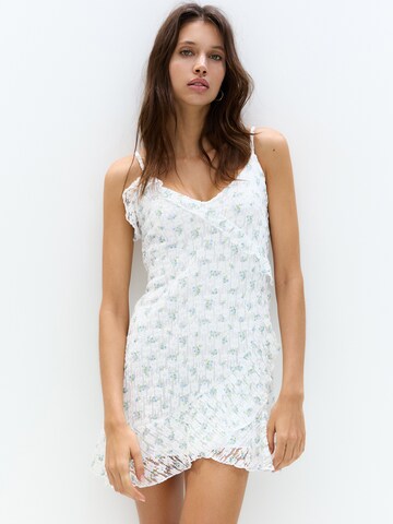 Pull&Bear Summer dress in White: front