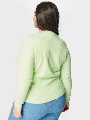 GLAMOROUS CURVE Knit Cardigan in Green