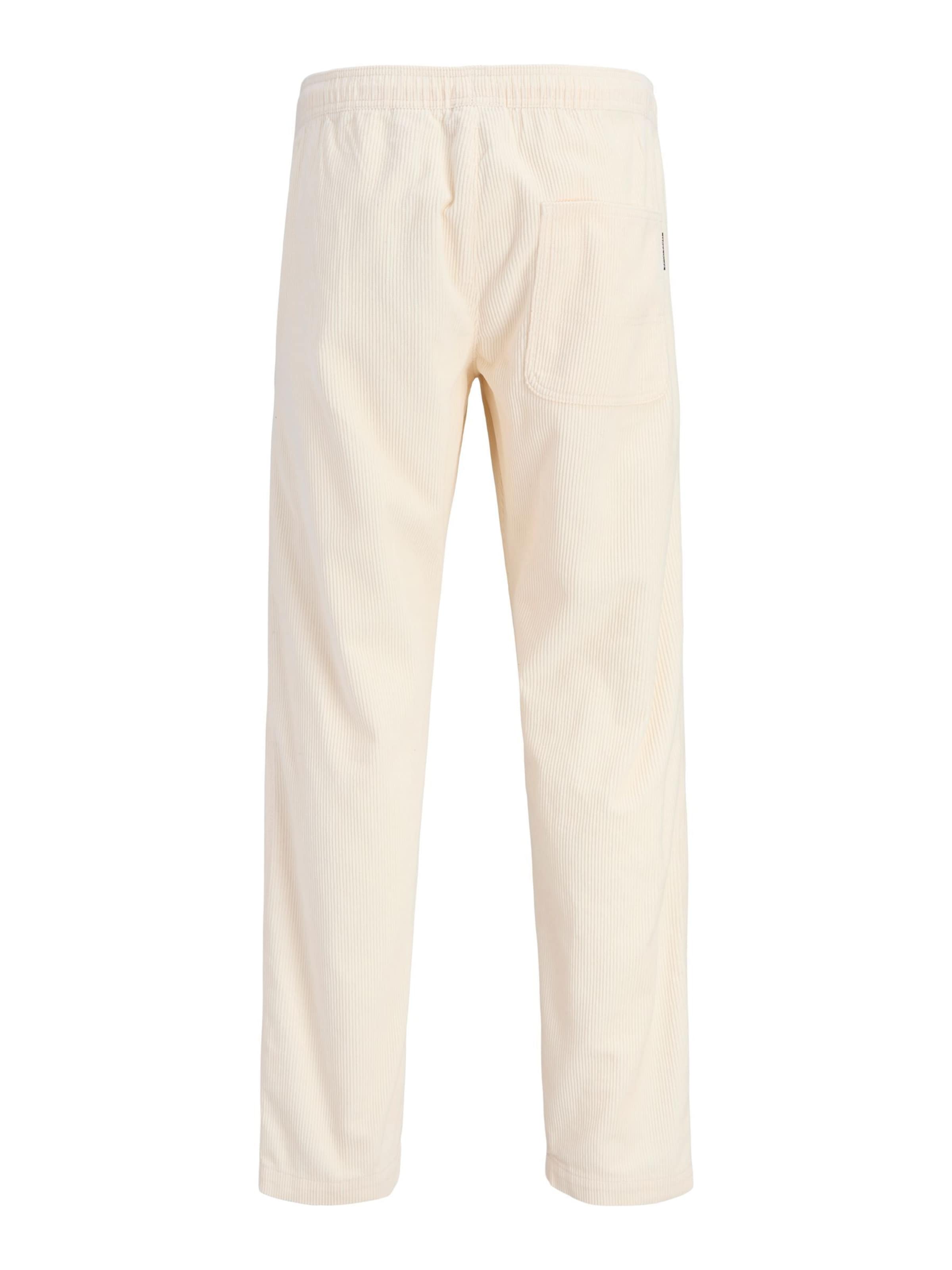 JACK & JONES Loose fit Trousers 'JPSTKane Heath' in White