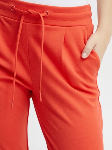 ICHI - Slimfit Pantalón 'KATE' en rojo