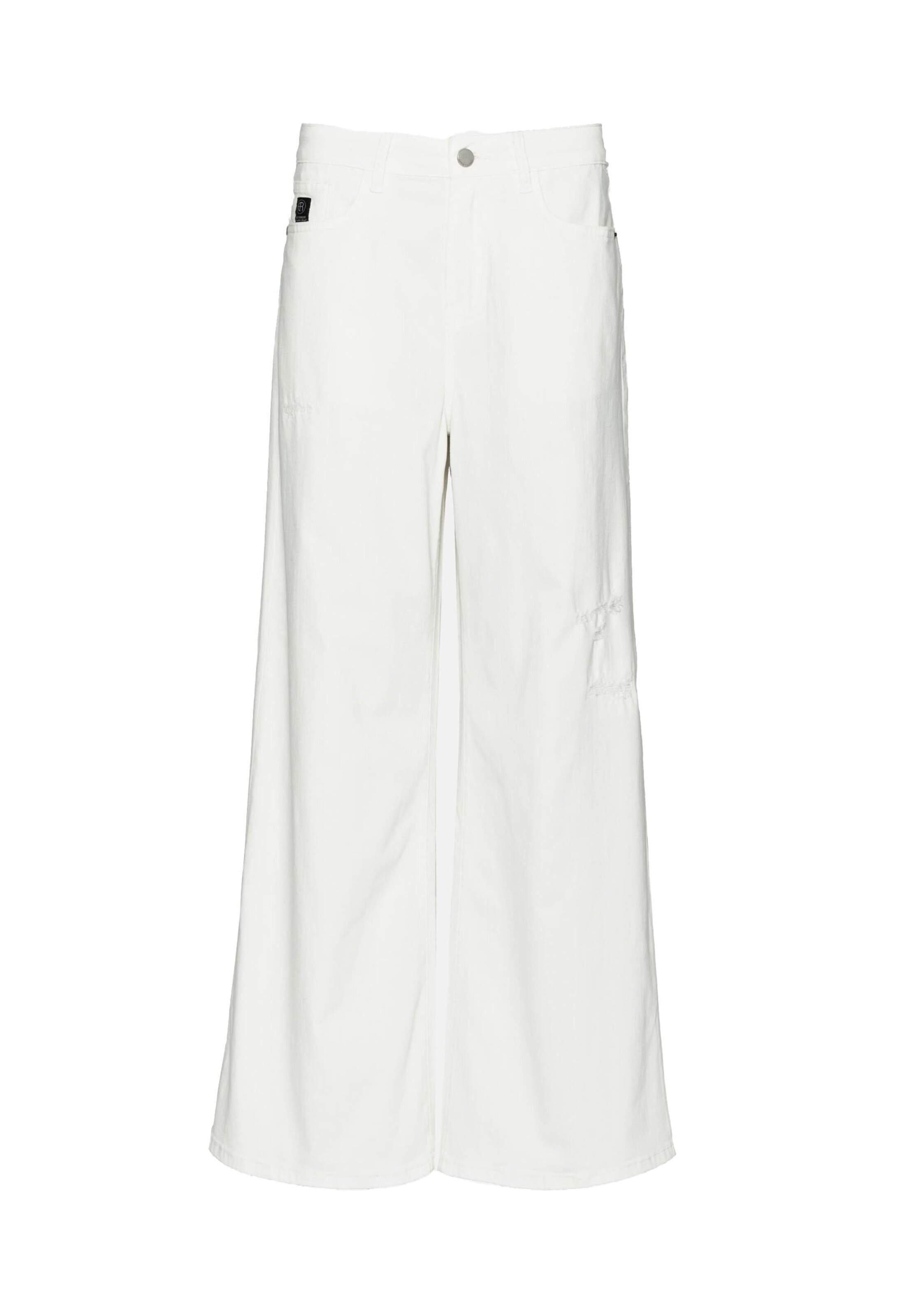 Elias Rumelis Flared Broek 'Kalea' in Wit: voorkant