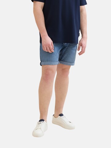 TOM TAILOR Men + Regular Shorts in Blau: predná strana