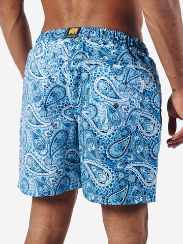 Shorts de bain ' PAISLEY SEAQUAL®YARN ' Trendsplant en bleu