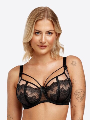 Azal T-Shirt BH 'Otylia'‌‌‌‌‌‌‌ in Schwarz: Vorderseite