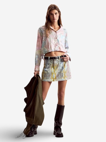 Desigual - Blusa 'CAM FLOWERS LACRO 26SWCW25' en rosa