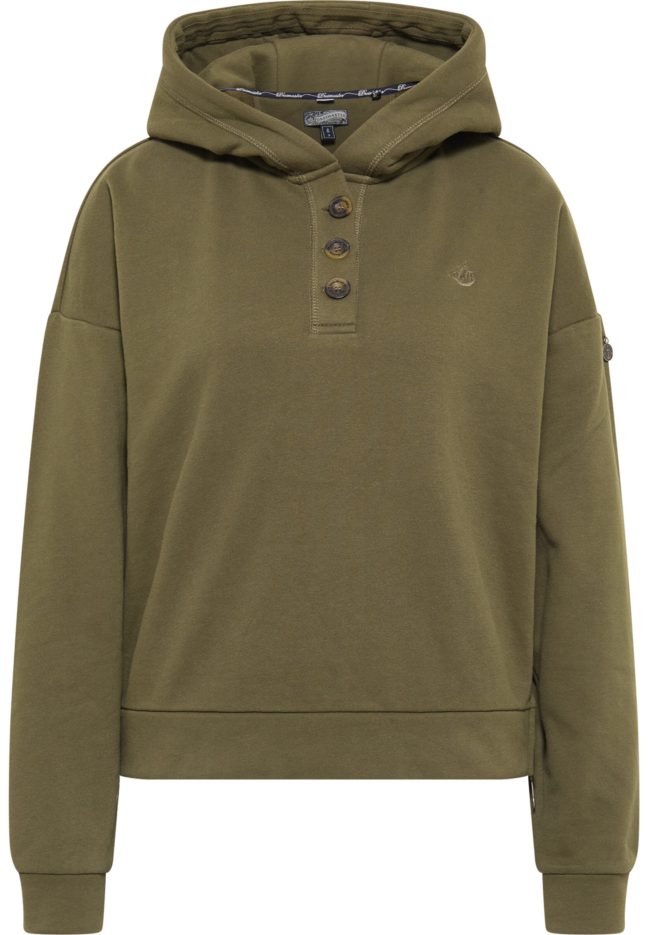 DreiMaster Vintage Sweatshirt i oliven, Produktvisning