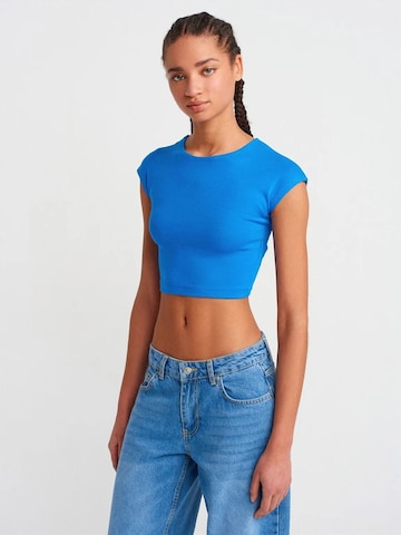 Dilvin Blouse in Blauw: voorkant