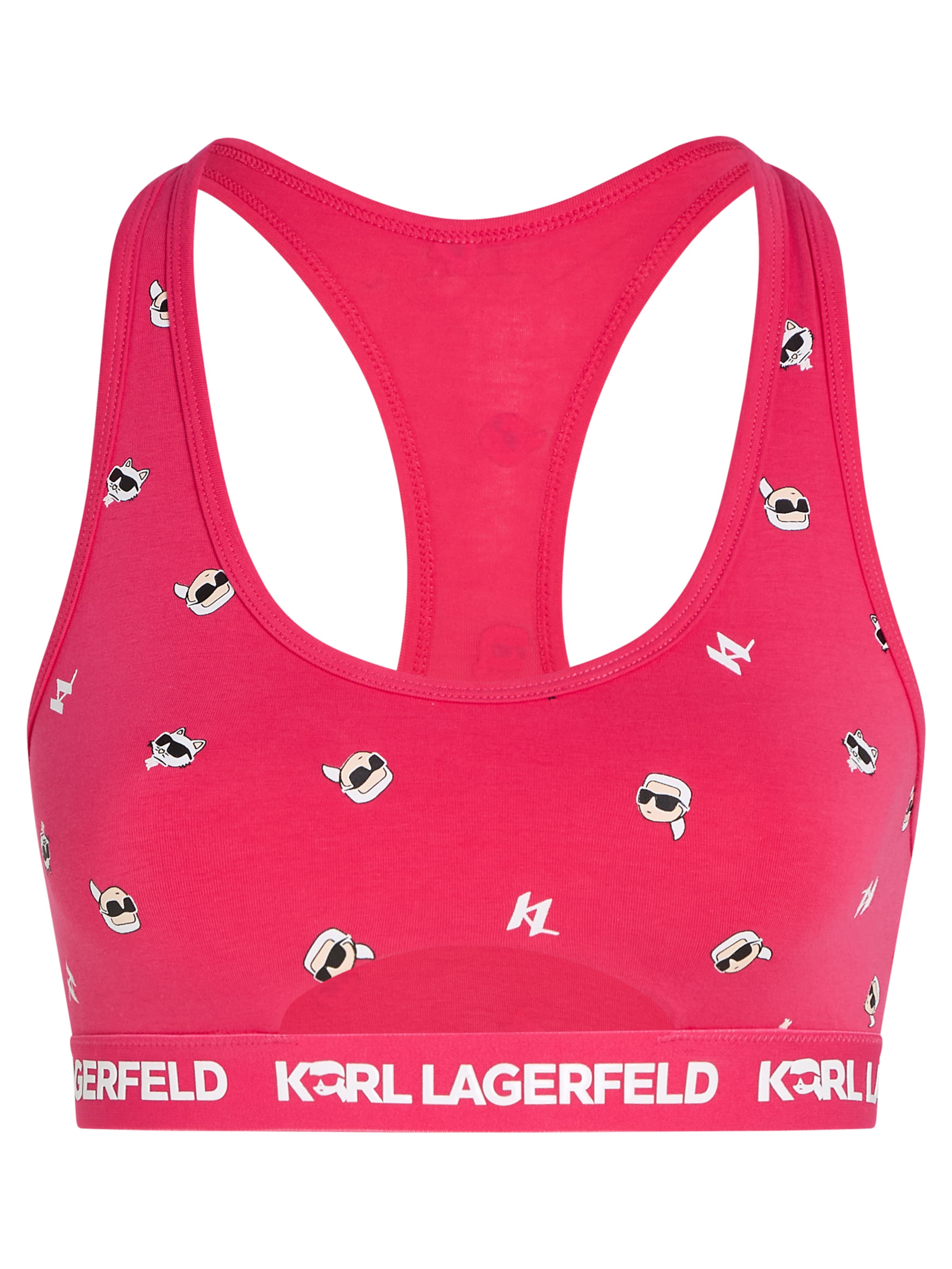 Karl Lagerfeld Bygelfri Behå i rosa: framsida