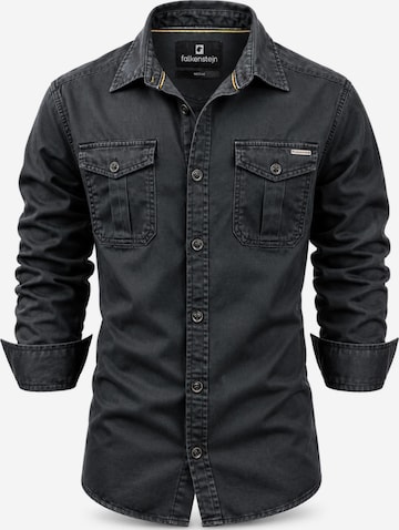 FALKENSTEJN - Camisa 'FALKENSTEJN Riccaldo Herren-Hemd' en negro: frente