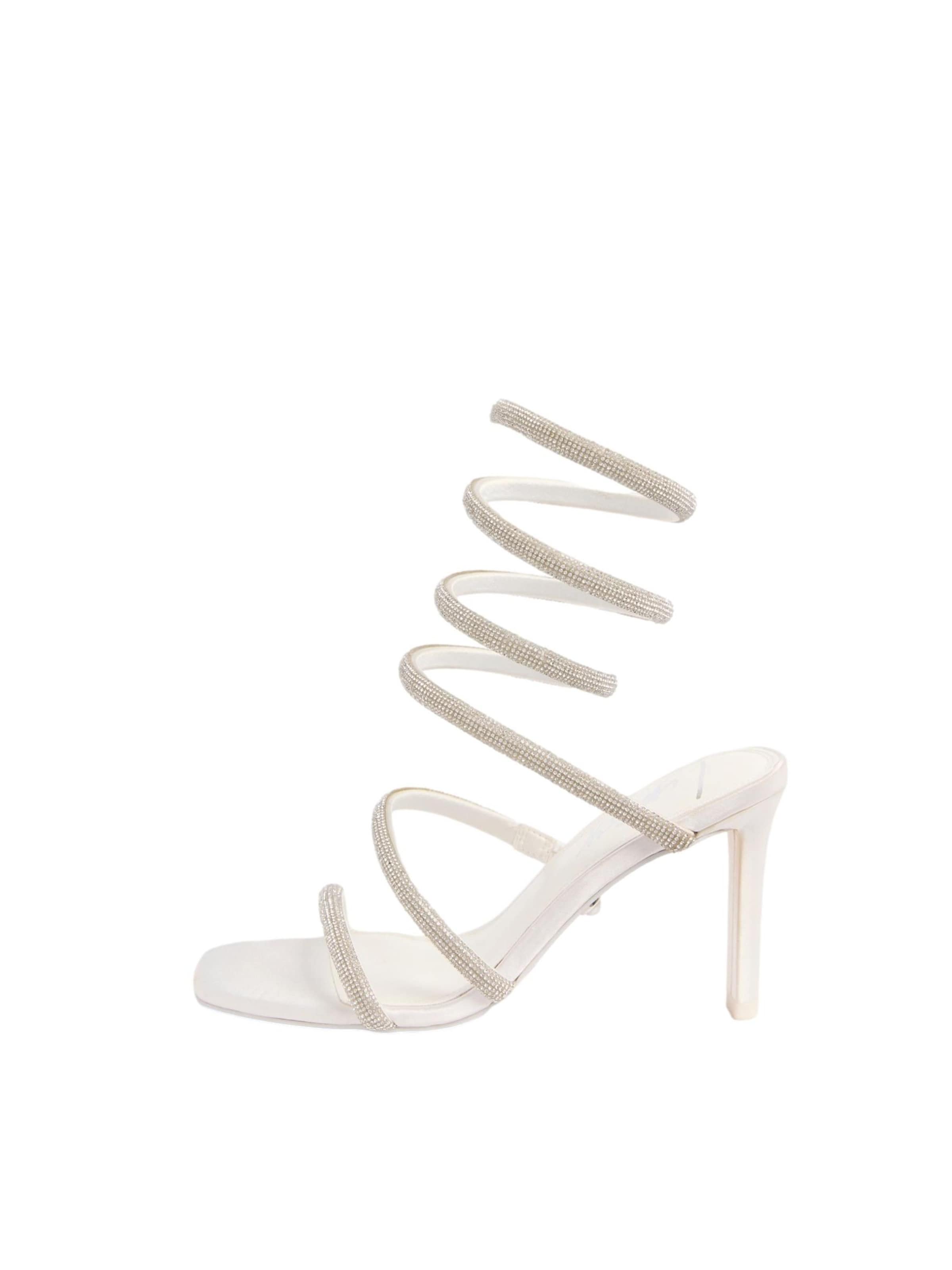 Lipsy Sandalen met riem in Wit: voorkant