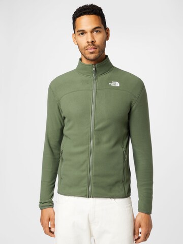 THE NORTH FACE Funktionele fleece-jas 'Glacier' in Groen: voorkant