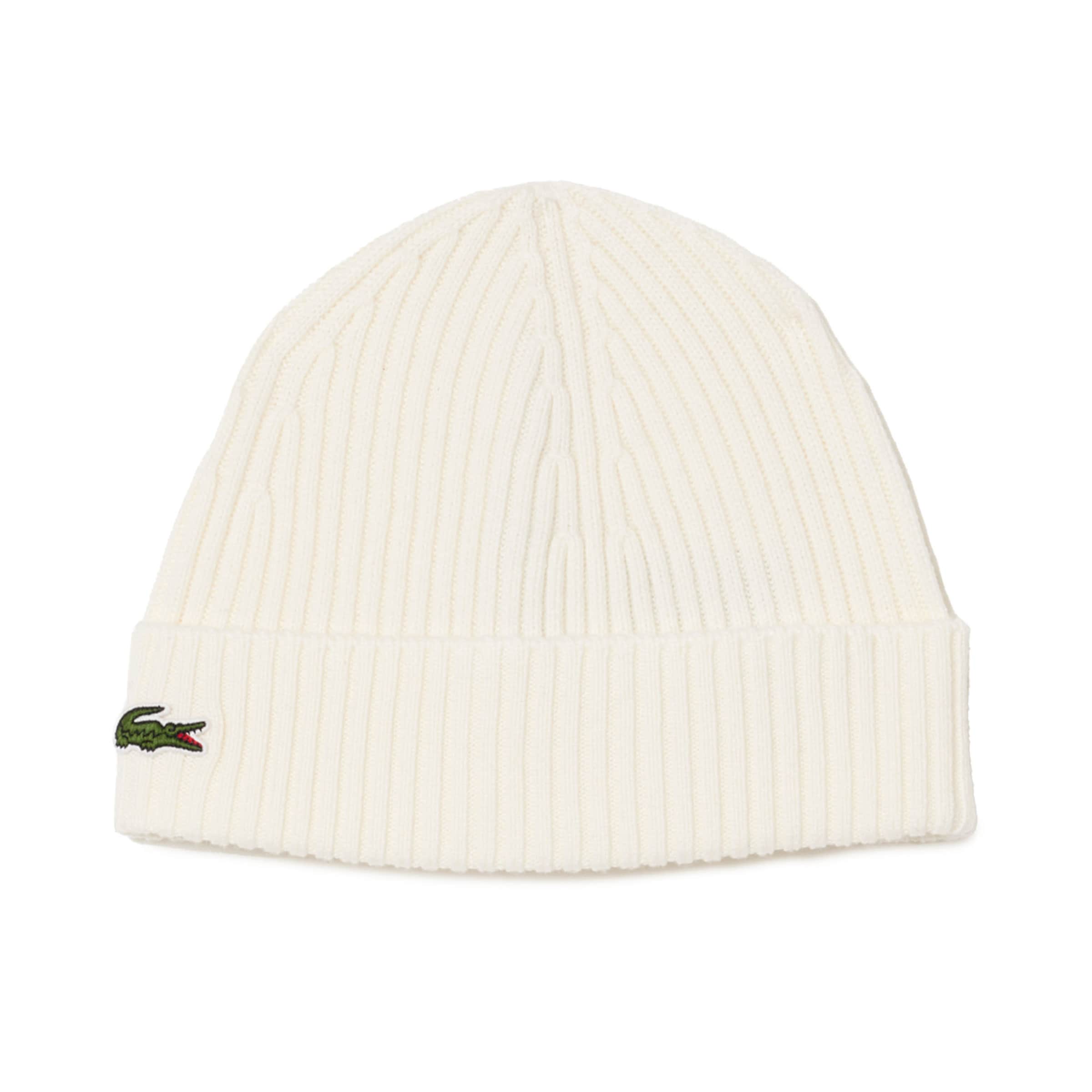 LACOSTE Beanie in White: front