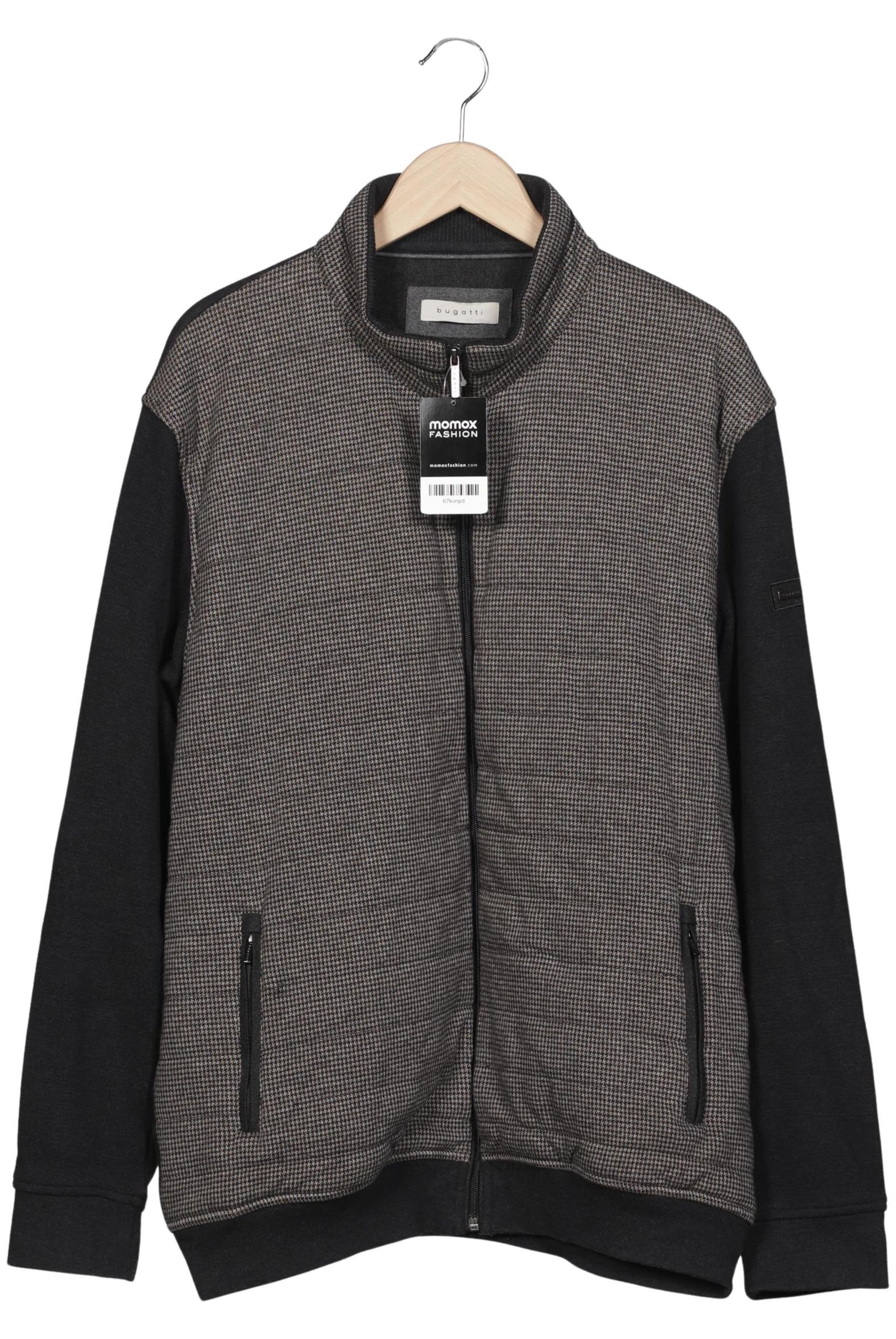 bugatti Sweatshirt & Zip-Up Hoodie in XXXL in Black: front