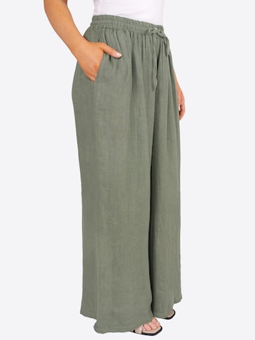 Wide Leg Pantalon 'Perla' Seasons of April en vert
