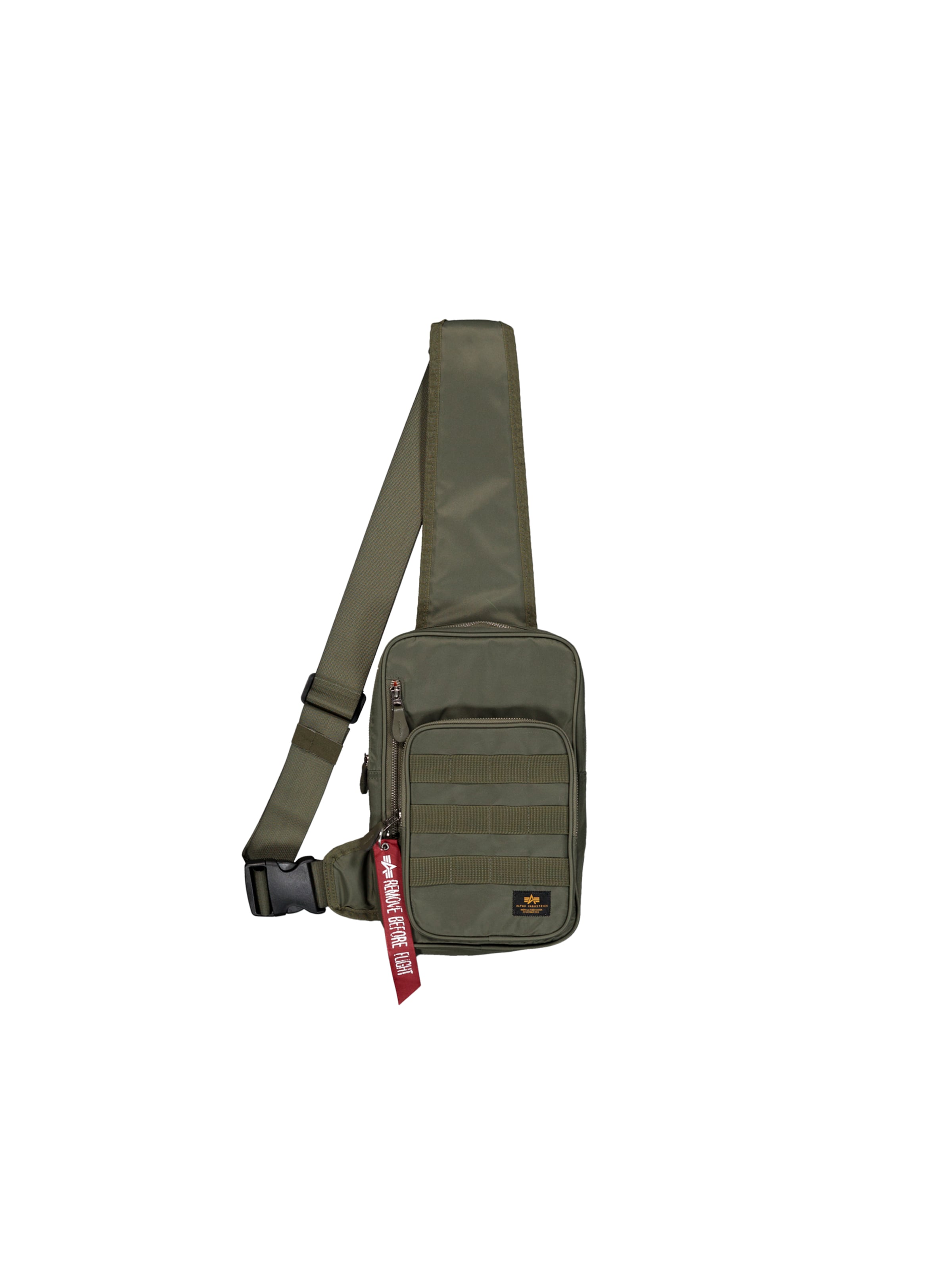 ALPHA INDUSTRIES Τσάντα ώμου σε πράσινο: μπροστά