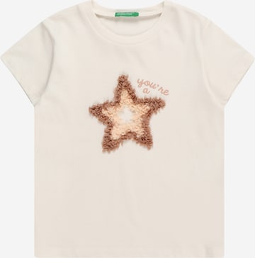 T-Shirt UNITED COLORS OF BENETTON en beige : devant