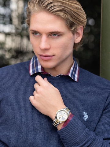 U.S. POLO ASSN. Analoog horloge 'Blaze' in Geel