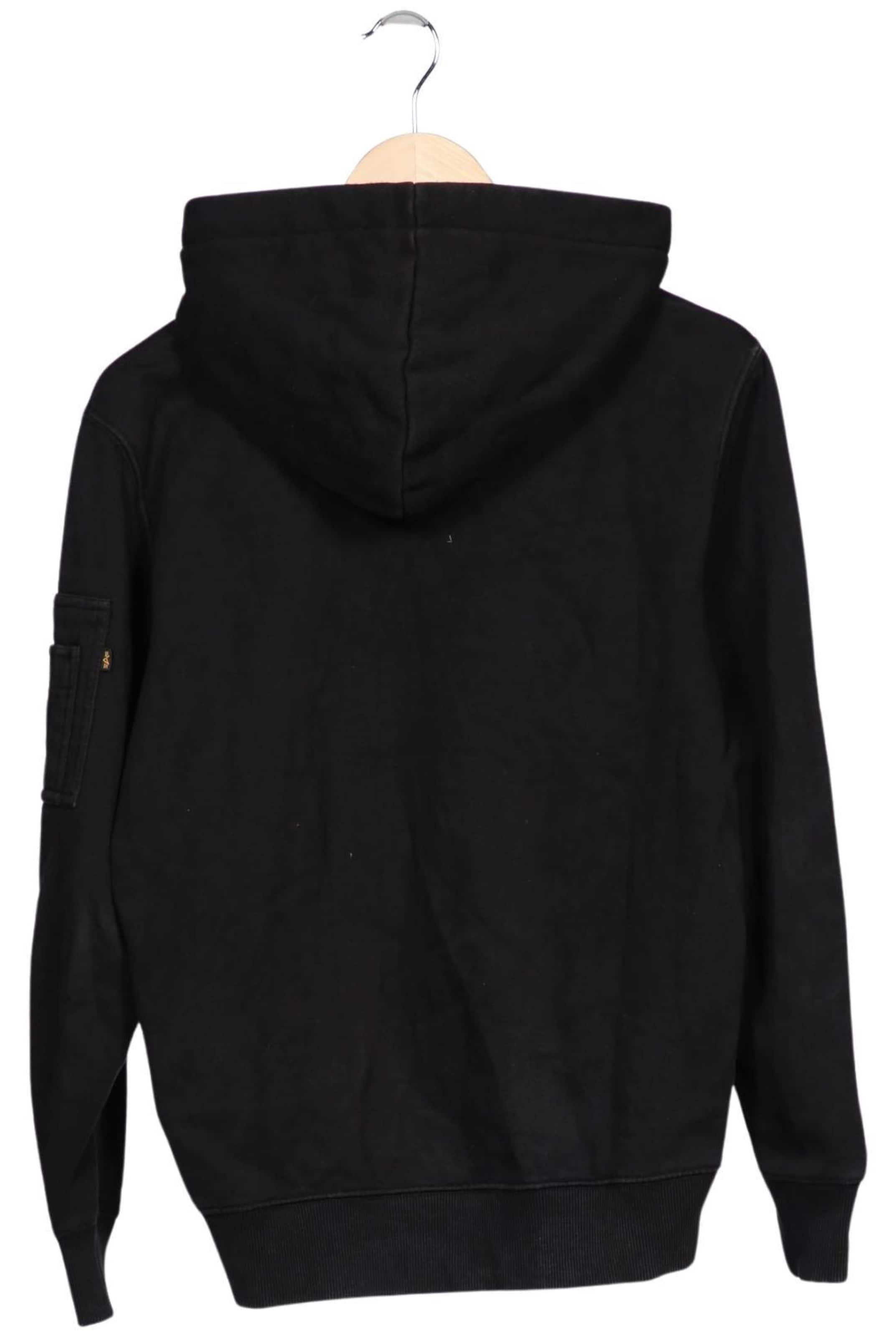 ALPHA INDUSTRIES Sweatshirt & Zip-Up Hoodie in S in Black