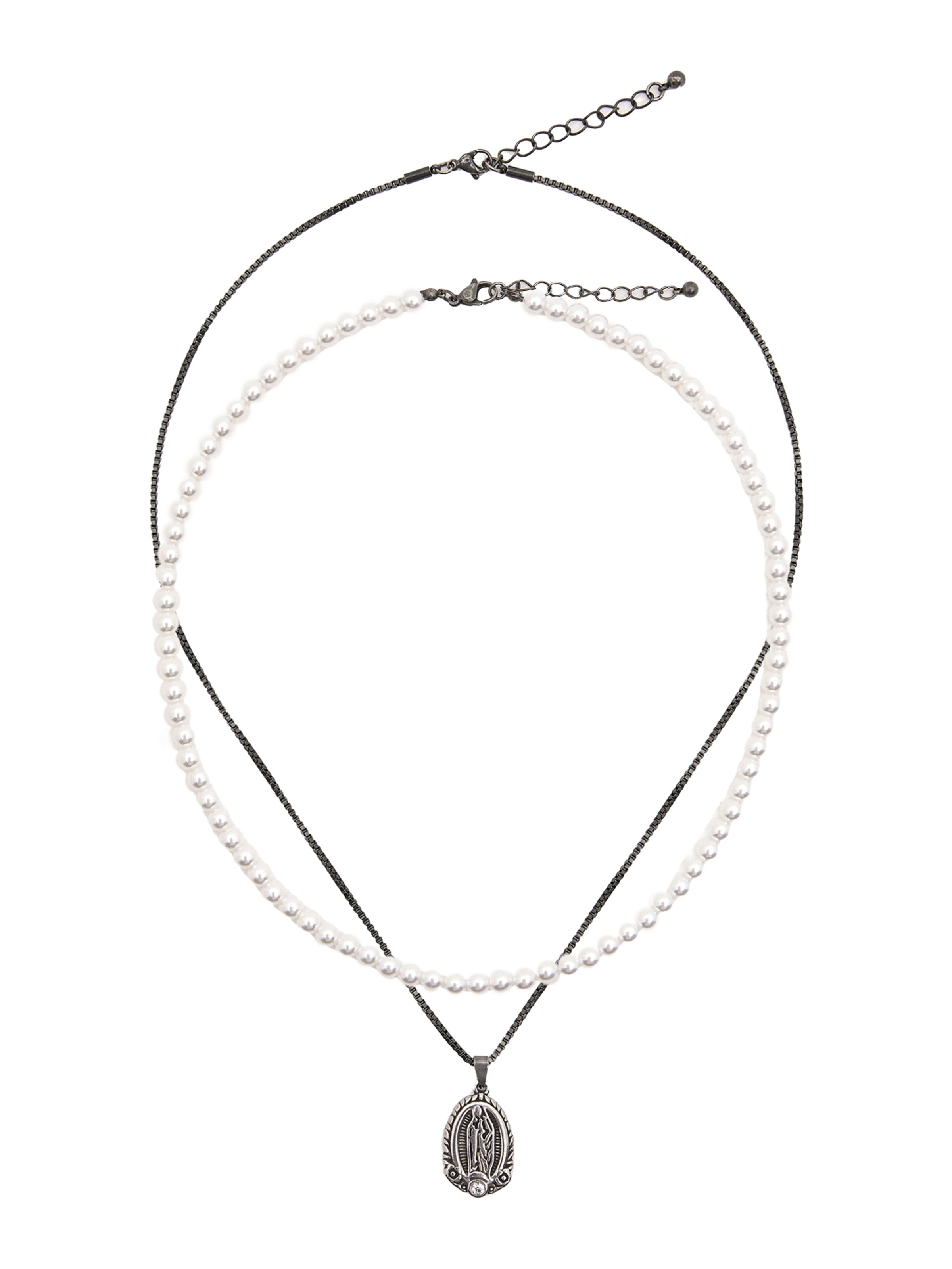 ezüst / gyöngyház-fehér Pull&Bear Lánc, Termék nézet