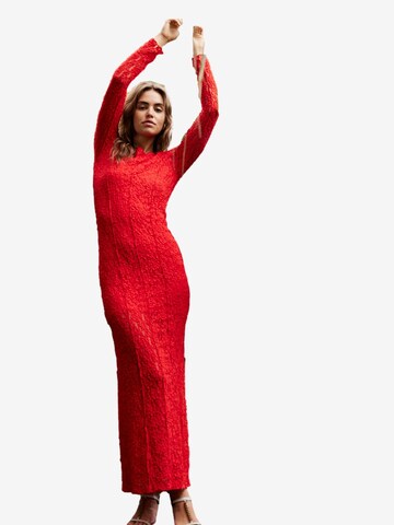 Next Gebreide jurk in Rood: voorkant