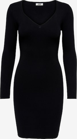 JDY Stickad klänning 'Cirkeline' i svart: framsida