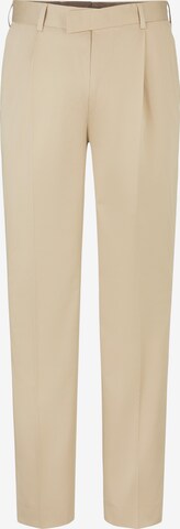 JOOP! Slimfit Bandplooibroek 'Bennet' in Beige: voorkant